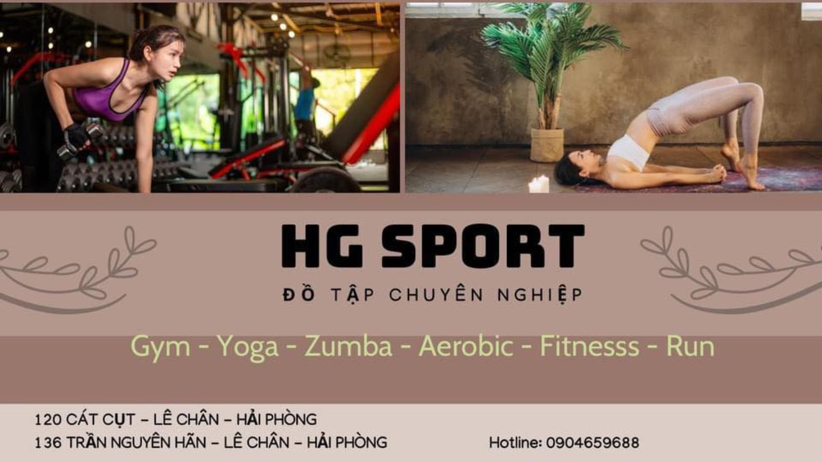 HG Sport tại Hải Phòng là một địa chỉ tin cậy dành cho những người yêu thích thể thao, đặc biệt là các bộ môn như gym, yoga và zumba.