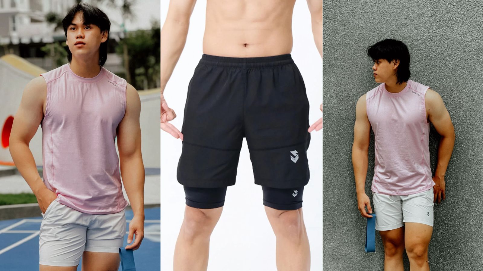 Áo tank top thể thao nam Arrival phối cùng quần Shamdi Basic Sport